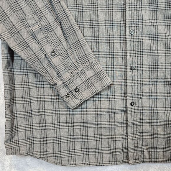 5.11 Tactical Gray Plaid Mens L  Long Sleeve Snap close Shirt business casual - Picture 4 of 13